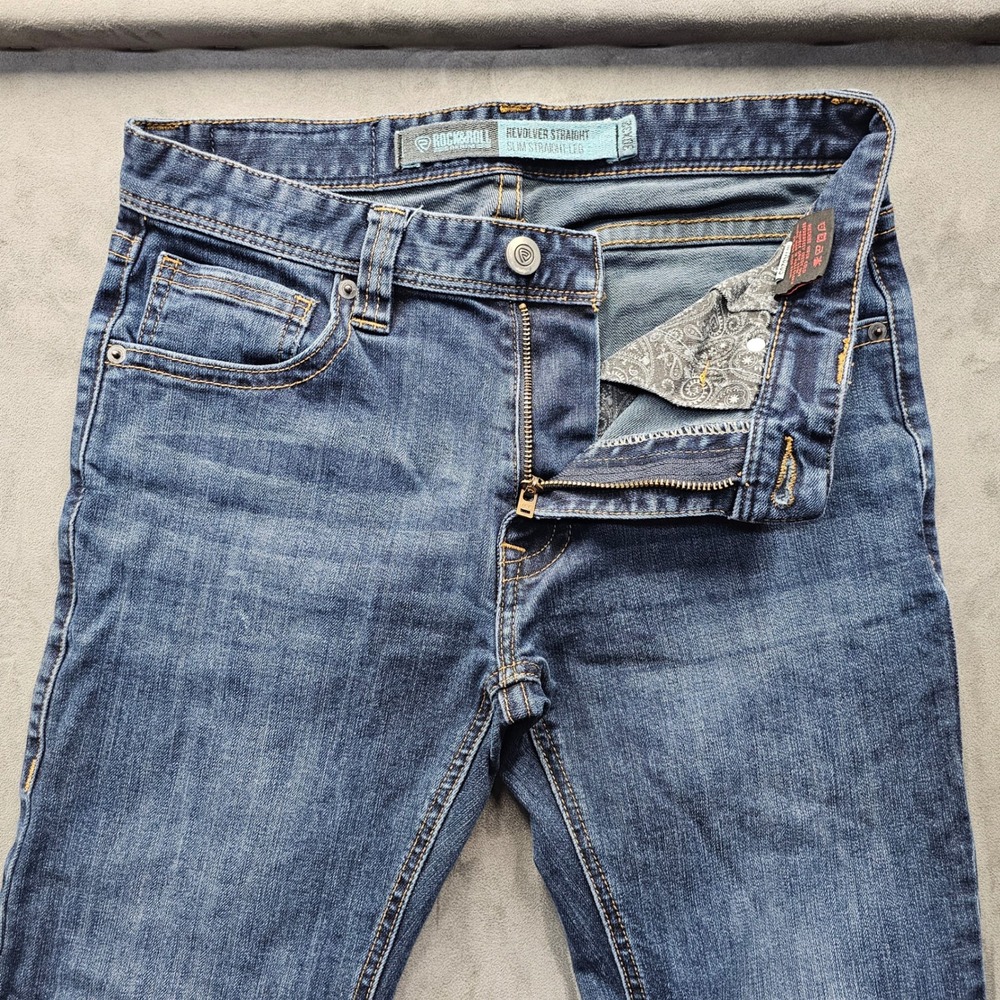 ROCK & ROLL DENIM Revolver Straight Slim Straight Leg Blue Jeans 30x32 M1R6205
